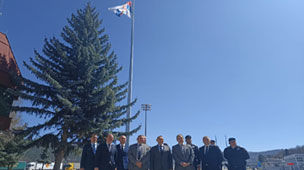 На Граничном прелазу Градина свечано је подигнута заставе Републике Србије на новом јарболу висине 45 метара